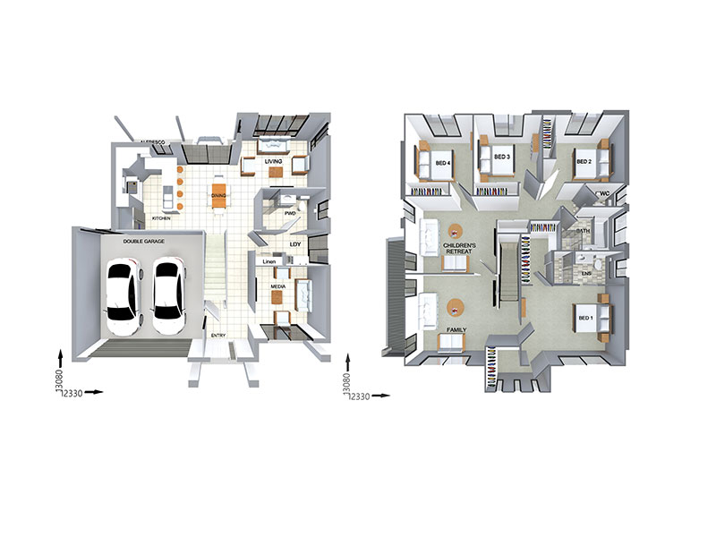 FC4611 — 4 bedroom home floor plan by Dixon Homes