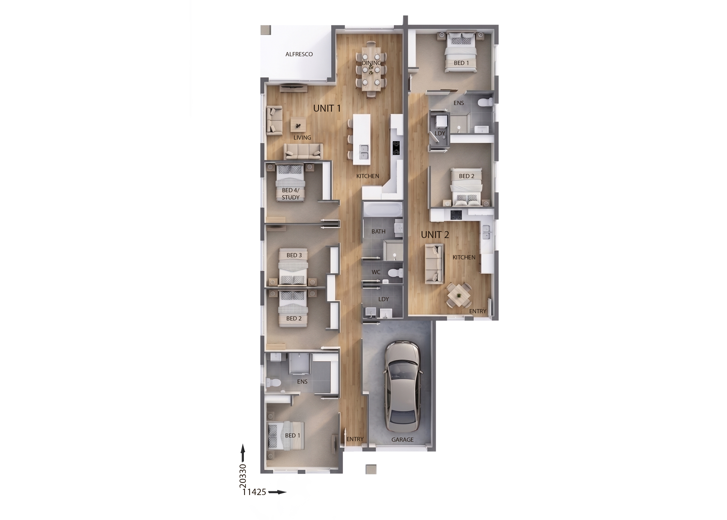 DC7141 — 6 bedroom home floor plan by Dixon Homes