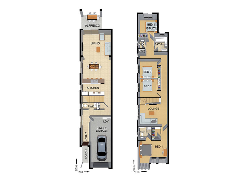 FC6004 — 4 bedroom home floor plan by Dixon Homes