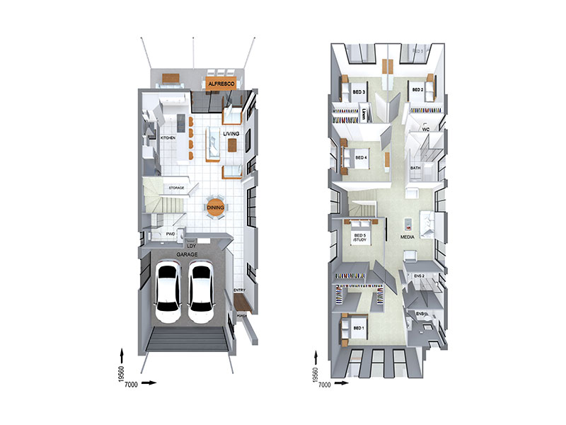 FR0938 — 5 bedroom home floor plan by Dixon Homes