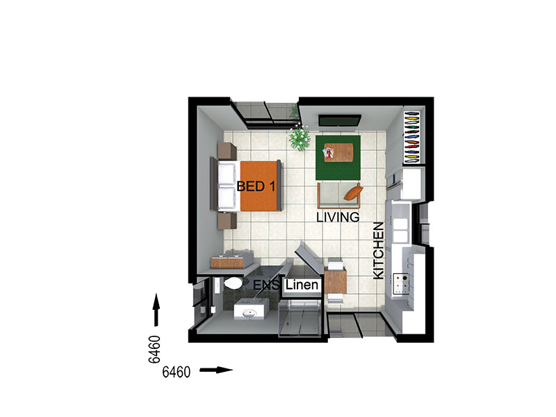 GR2229 — 1 bedroom home floor plan by Dixon Homes